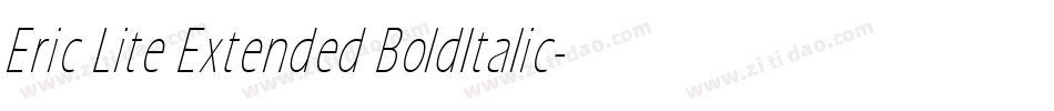 Eric Lite Extended BoldItalic字体转换